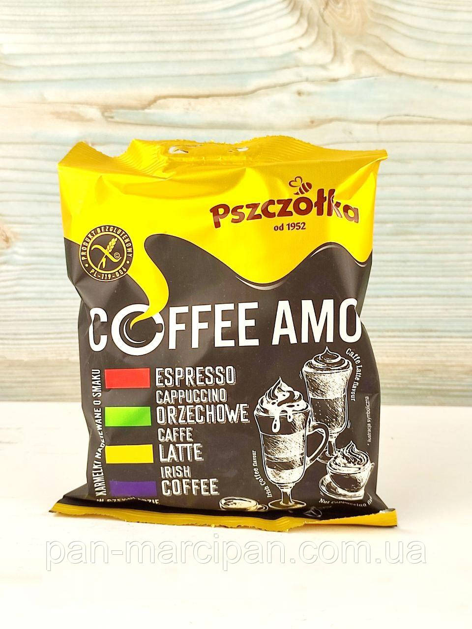 Цукерки з кавовою начинкою асорті Pszczolka Coffee Amo 100 г (Польща), фото 1