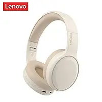 Накладные беспроводные наушники с микрофоном Lenovo TH30 Beige White