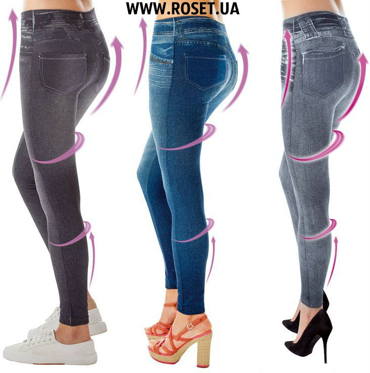 Утягующие джеггінси Slim` N Lift Caresse Jeans (чорні (C\M) і сині (L\XL)), фото 1