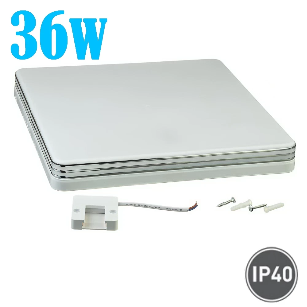 LED світильник накладний квадратний 36W 5000К SILVER