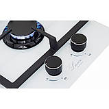 Варильна газова поверхня дві конфорки, Чавунна решітка, Турбогірка, Газ-контроль, Німеччина Luxor PGM W1, фото 2