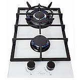 Варильна газова поверхня дві конфорки, Чавунна решітка, Турбогірка, Газ-контроль, Німеччина Luxor PGM W1, фото 10