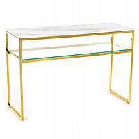 Консольный столик HowHomely Natia Gold White 120 x 78,5 x 40 см