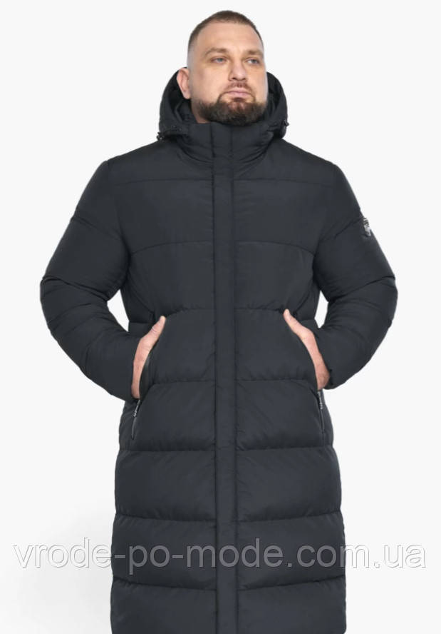 Куртка чоловіча довга на зиму Braggart "Dress Code" темно-сіра, пуховик довгий зимовий до -25°C, в асортименті