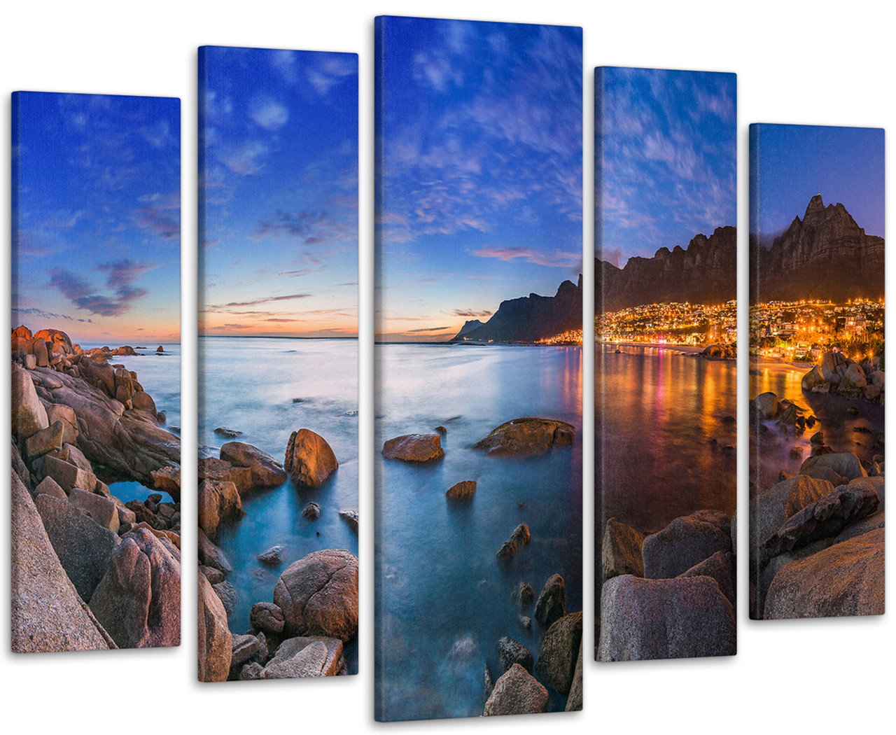 Модульна картина Місто Море Art-13_5 з лаковим покриттям