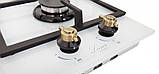 Варильна газова поверхня дві конфорки, Чавунна решітка, Турбогірка, Газ-контроль, Німеччина Luxor PGM W1, фото 3
