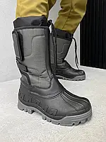 Мужские зимние ботинки водонепроницаемые Litma черные, зимние армейские водонепроницаемые ботинки на меху