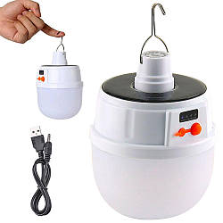 Лампа для кемпінгу на сонячній батареї 5W, USB,  BL 2022 / Акумуляторний світильник з гачком / Підвісний ліхтар