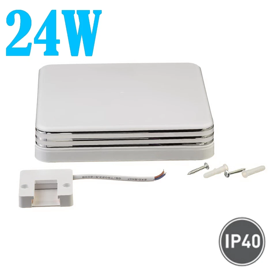LED світильник накладний квадратний 24W 5000К SILVER