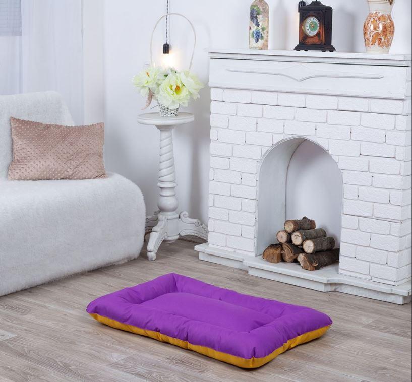 Лежанка для собак 90*60 см фиолетовая, мягкое место лежак для собак непромокаемая антикоготь прямоугольный - фото 4 - id-p2007049953