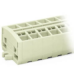 Клема 4-провідна Wago 2.5 мм2 для кріплення на панель 264-236