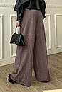 Широкі жіночі теплі брюки палаццо Фіва коричневі 40 42 44 46 48 50 52 розміри, фото 5