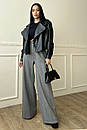 Широкі жіночі теплі брюки палаццо Фіва коричневі 40 42 44 46 48 50 52 розміри, фото 6