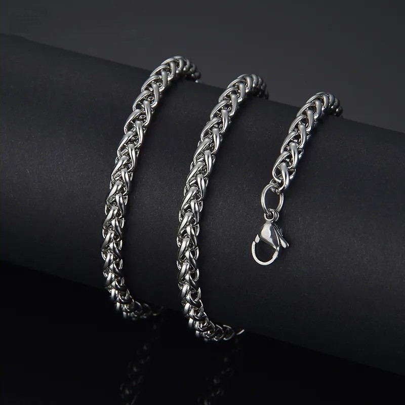 Ланцюжок з нержавіючої сталі Stainless Steel, розмір 60см*5мм. Медична сталь, код: 1561