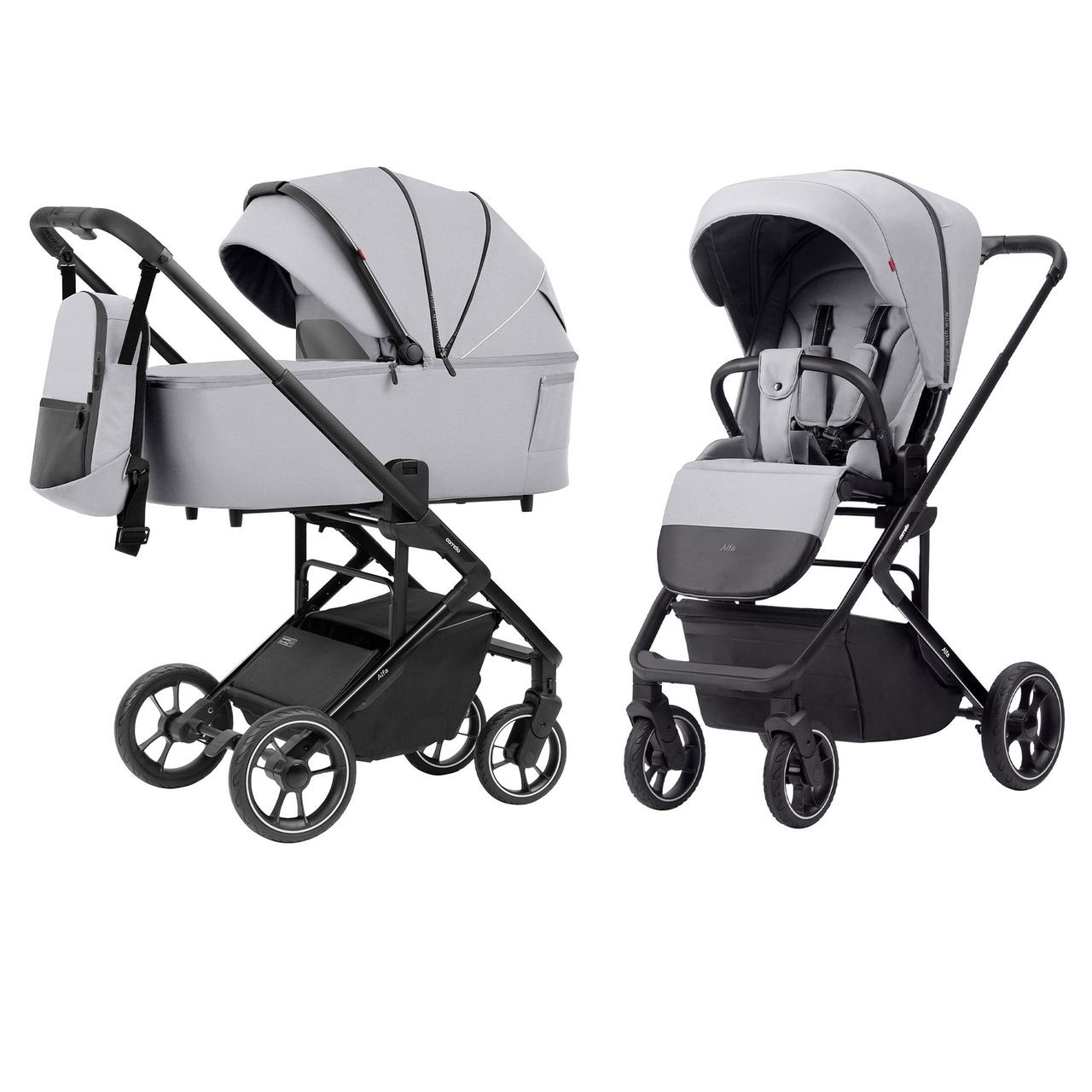 Універсальна коляска 2в1 CARRELLO Alfa CRL-6507, Feather Grey