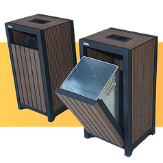 Урна вулична 50л з попільничкою Trend Decor 0123-P (нержавіюча сталь) власного виробництва