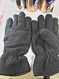 Рукавички зимові флісові утеплені подвійні, фото 2