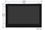 Корпус з екраном Waveshare 4.3" 800×480 LCD IPS Capacitive TS MIPI DSI для Raspberry Pi 4B (RJ050), фото 6