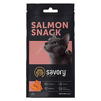 Savory (Сейвори) Snack Salmon - Лакомство для поощрения кошек, подушечки с лососем 60 гр