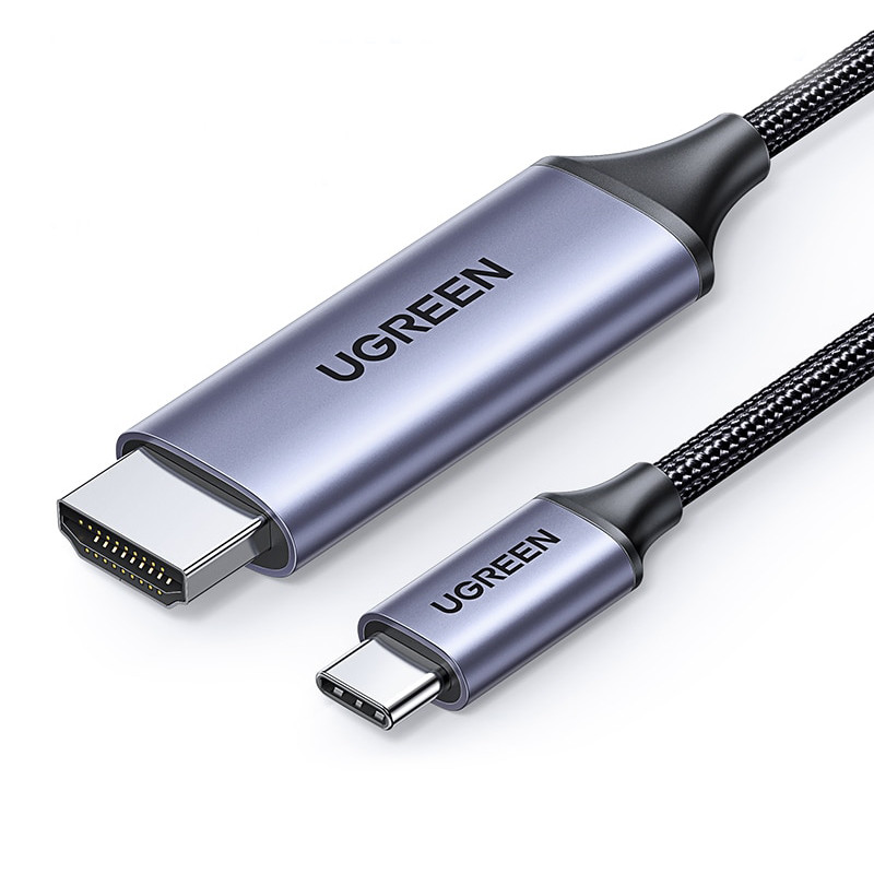 Кабель Type-C на HDMI Ugreen M/M Cable Aluminum Shell 1.5м (сірий) MM142