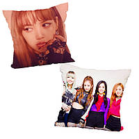 Подушка k-pop Лиса Блэкпинк Blackpink Lisa двухсторонняя 25x25 см (y0020)