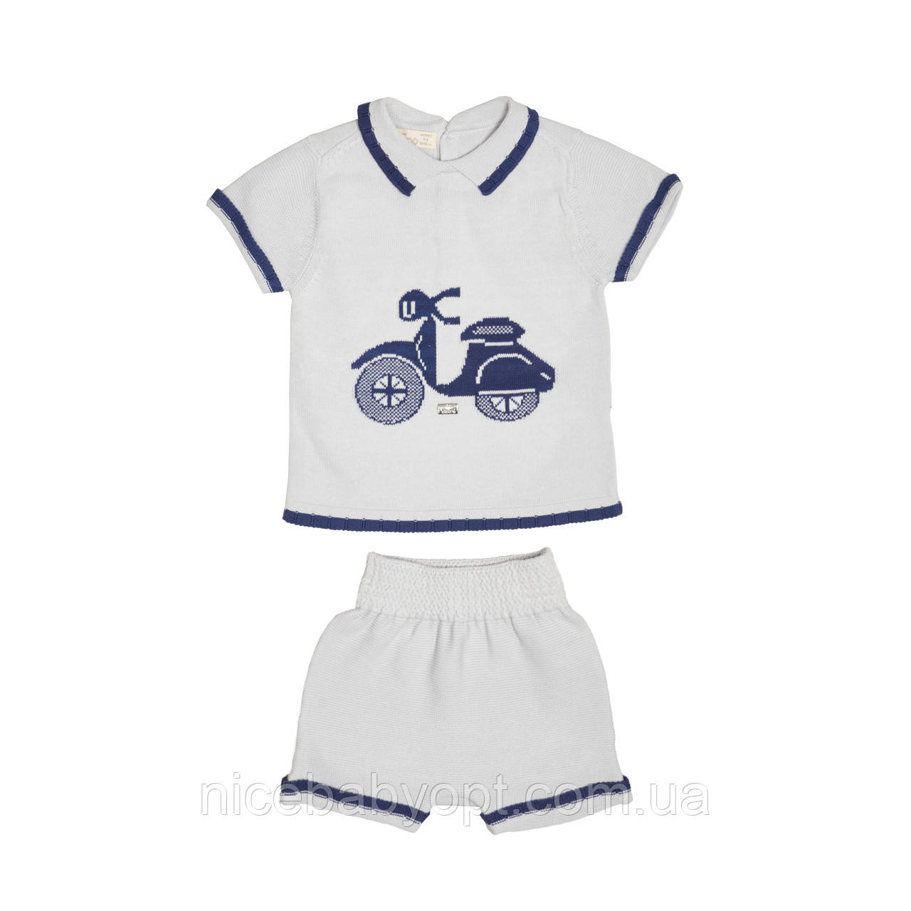Набор для мальчика Twins Leo Мото (футболка и шорты) PUE-8331-6-9, grey, серый, 6-9 мес
