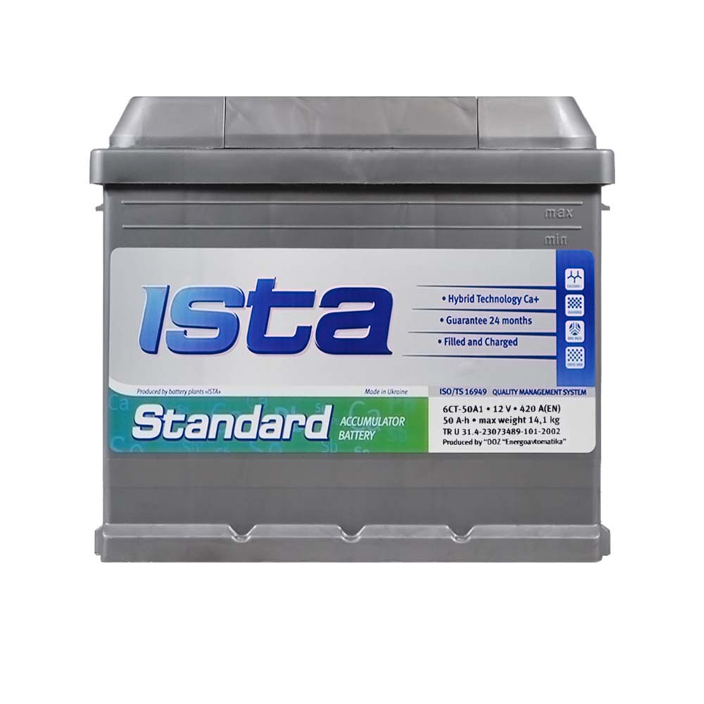 ISTA Standard  50Аh 420А R+ (L1)