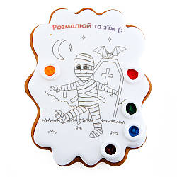 Пряник розмальовка Крафт Печиво Геловін - Мумія 85г