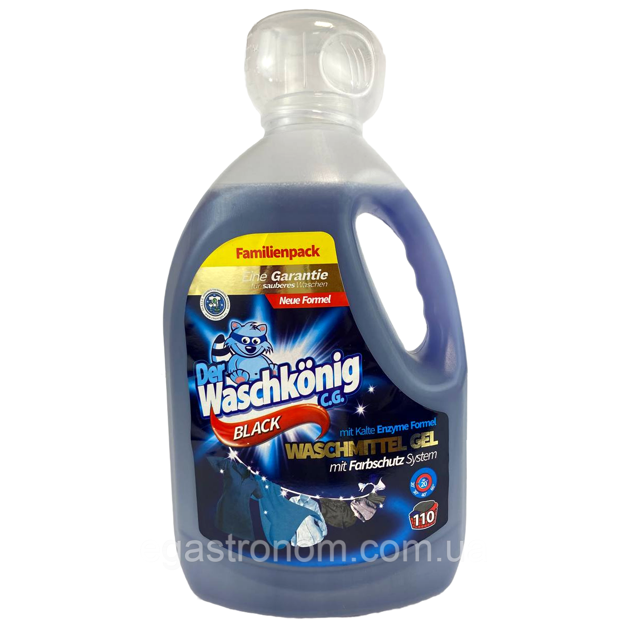 Гель для прання чорного Вашкьоніг Der Waschkonig black 110p 3,305L 4шт/ящ (Код: 00-00015380)