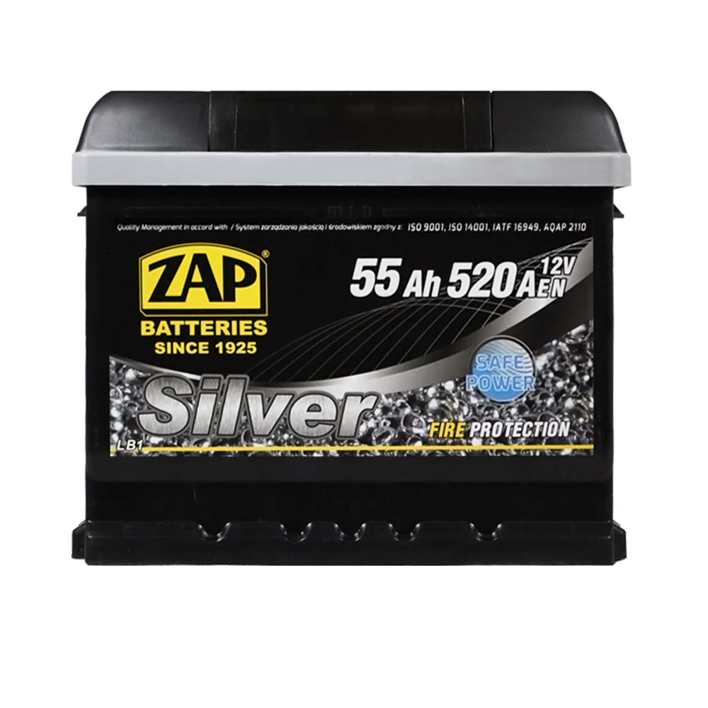 ZAP Silver  55Ah 520A R+ (555 87) (L1B)  (h=175)