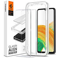 Захисне скло Spigen Samsung A33 5G (2шт. з трафаретом для поклейки) AGL04296