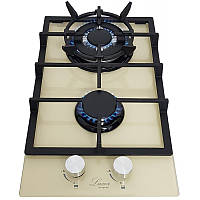 Варильна поверхня газова кремова дві конфорки, Турбогірка, Газ-контроль, Німеччина — Luxor PGM BG