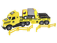 Большой эвакуатор Magic Truck Technic с мусоровозом Wader 36440