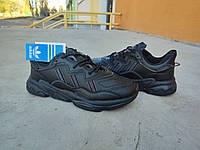 Мужские кроссовки Adidas Ozweego black, Адидас Озвиго черные. ТОП качество! Кожа! 46 (29,5 см)
