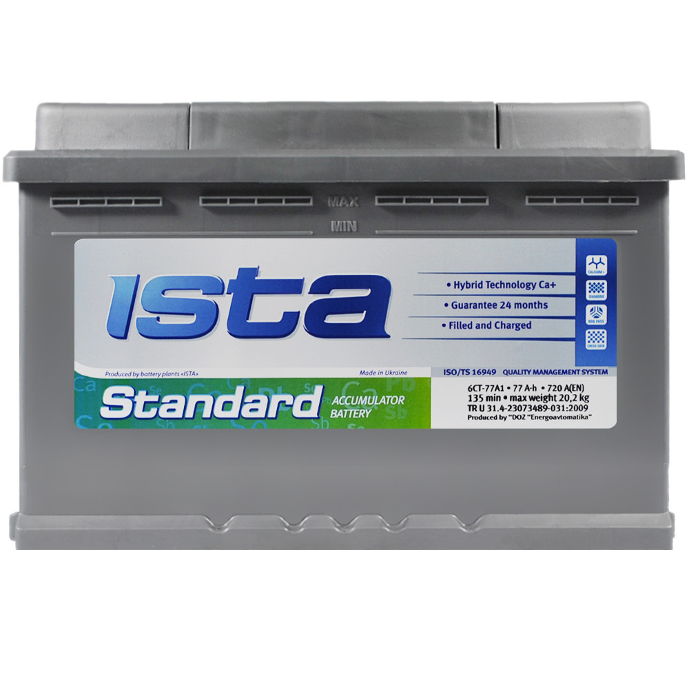 ISTA Standard 77 Аh 720А R+ (L3)