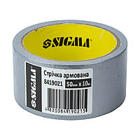 Лента армированная (серая) 50мм×10м Sigma (8419021) (81865)