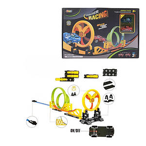 663-603 D Трек + 2 машинки, світиться в темряві, у коробці