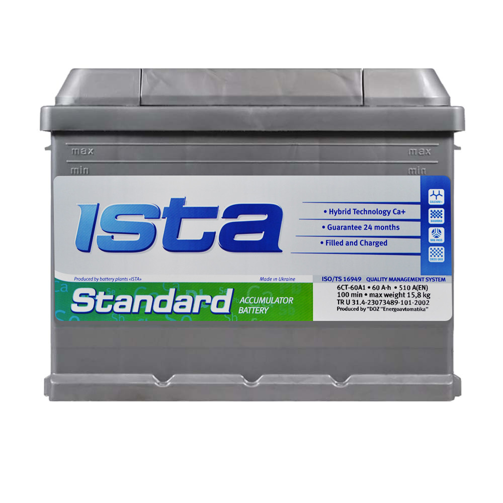 ISTA Standard 60Аh 510А R+ (L2)