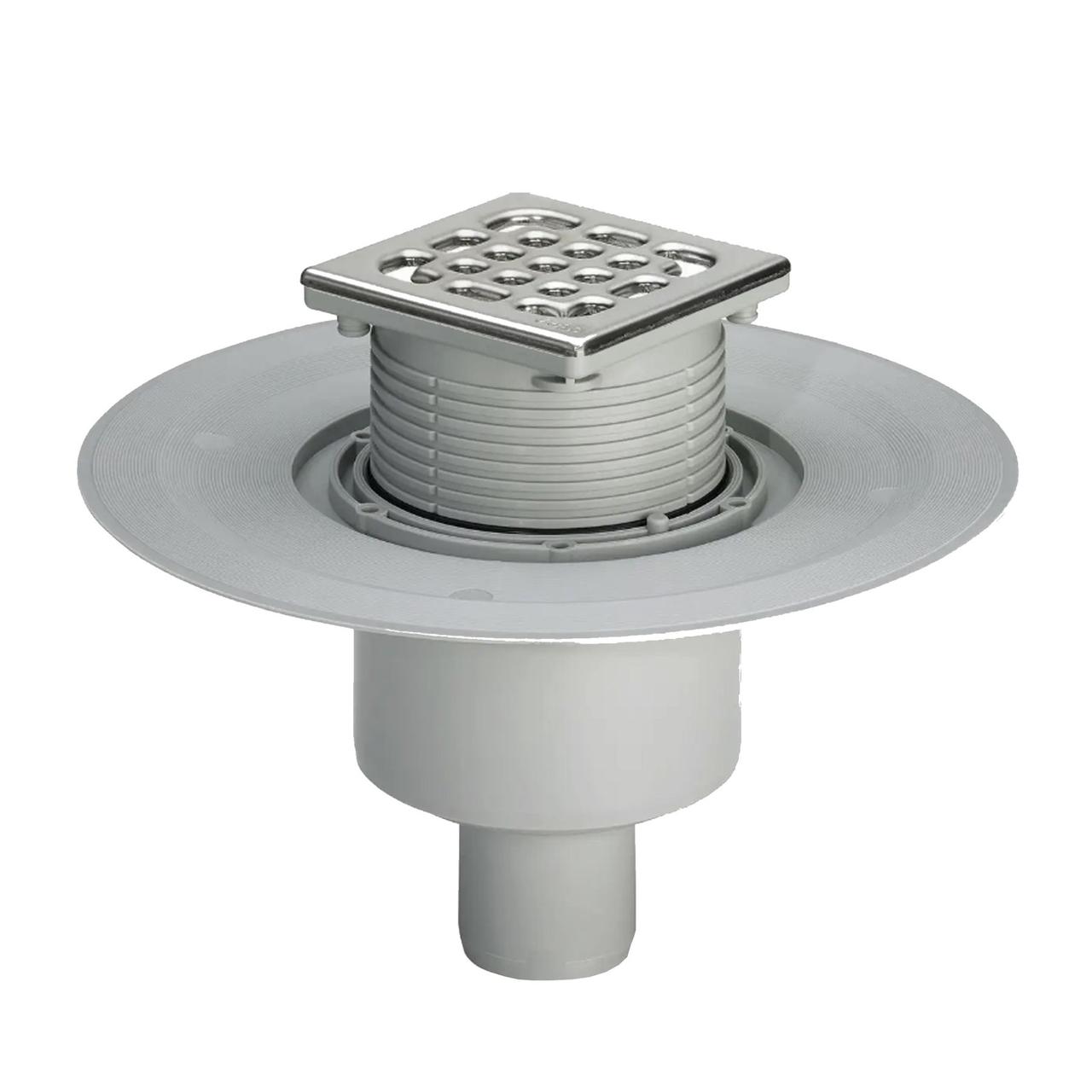 Трап VIEGA ф50 неірж. решітка 150*150 із сифоном 557188 (284862)