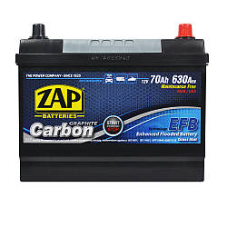 ZAP Carbon Start Stop EFB  Asia  70Аh 630А R+ (D26) (570 46)