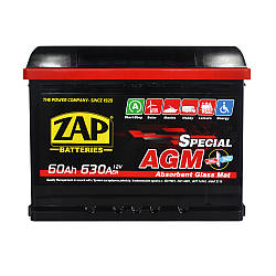 ZAP AGM  60Ah 630A R+ (L2) (560 02)