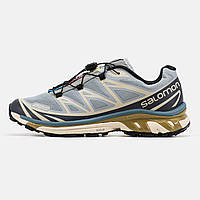 Мужские кроссовки Salomon XT-6 Soft Ground серого цвета