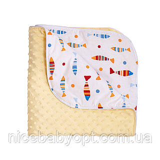 Плед Twins Minky Spring 80x80 1461-TMS-05, yellow, жовтий