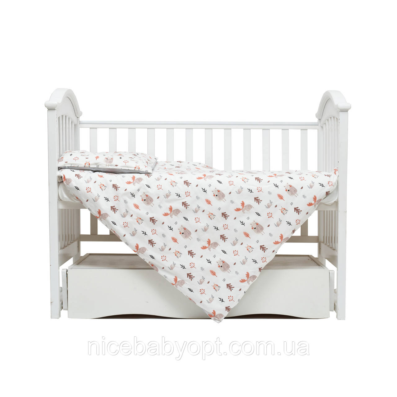 Змінна постіль 4 ел Twins Zoo, grey, сірий, фото 1