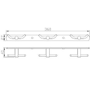 Планка з гачками Perfect Sanitary Appliances SP 8135, фото 3
