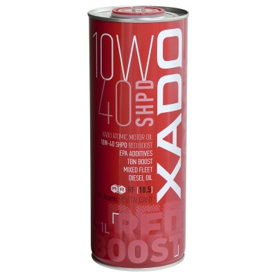 Напівсинтетична олива XADO Atomic Oil 10W-40 SHPD (SL/CI-4) RED BOOST 1л
