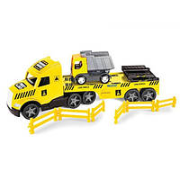 Большой эвакуатор Magic Truck Technic с грузовиком Wader 36420