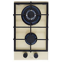 Варильна газова поверхня бежева дві конфорки, Турбогіречко, Газ-контроль, Німеччина — Luxor PGM BG2