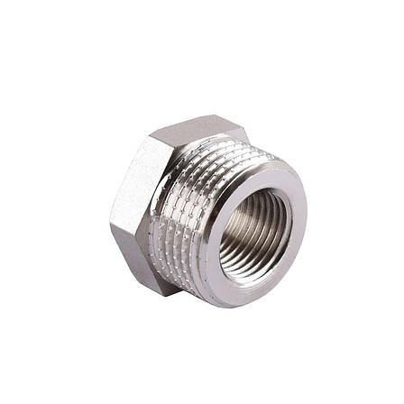 Футорка перехідна SOLOMON 1"х1 1/2" нікель НВ 8209, фото 3