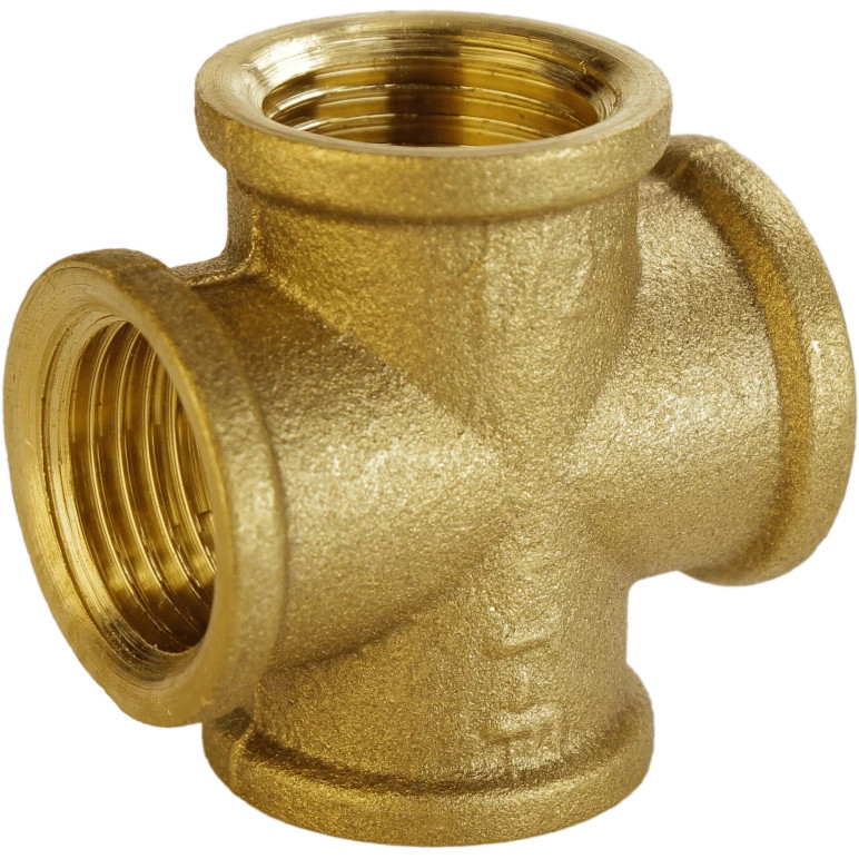 Хрестовина латунна 1/2 ВР х 1/2 ВР х 1/2 ВР литейна А4601-1А VA